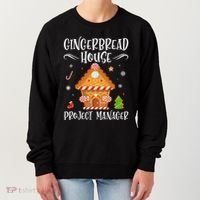 Gingerbread House Project Manager Baking Xmas Pajamas Women's Sweatshirt thumb 0