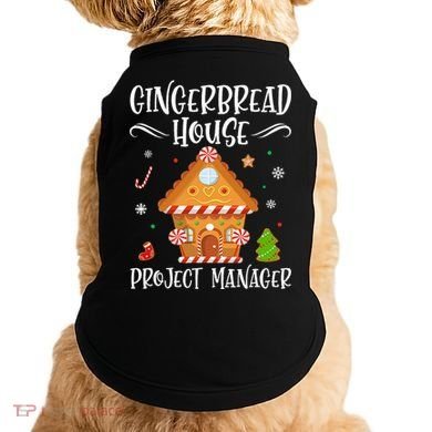 Gingerbread House Project Manager Baking Xmas Pajamas Doggie Tank