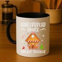 Gingerbread House Project Manager Baking Xmas Pajamas Coffee Mug thumb 4