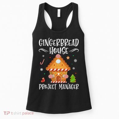 Gingerbread House Project Manager Baking Xmas Pajamas Women's Tank Top