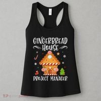 Gingerbread House Project Manager Baking Xmas Pajamas Women's Tank Top thumb 3