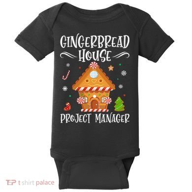Gingerbread House Project Manager Baking Xmas Pajamas Baby Bodysuit