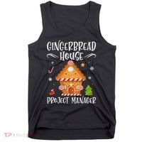 Gingerbread House Project Manager Baking Xmas Pajamas Tank Top thumb 0