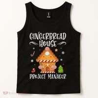 Gingerbread House Project Manager Baking Xmas Pajamas Tank Top thumb 2