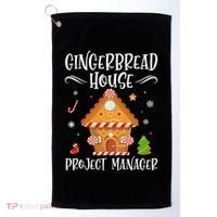 Gingerbread House Project Manager Baking Xmas Pajamas Golf Towel thumb 0