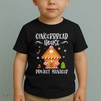 Gingerbread House Project Manager Baking Xmas Pajamas Toddler T-Shirt thumb 2