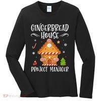 Gingerbread House Project Manager Baking Xmas Pajamas Women's Long Sleeve Shirt thumb 0