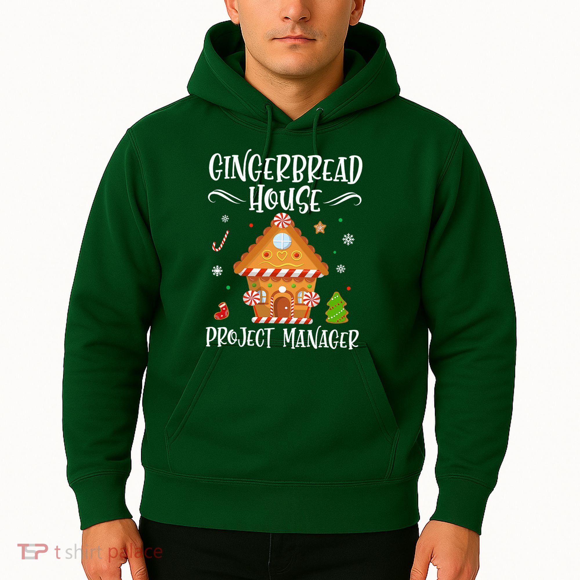 Gingerbread House Project Manager Baking Xmas Pajamas Hoodie