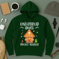 Gingerbread House Project Manager Baking Xmas Pajamas Hoodie thumb 3