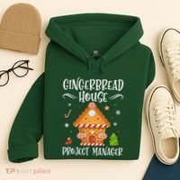 Gingerbread House Project Manager Baking Xmas Pajamas Hoodie thumb 4