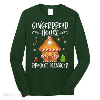 Gingerbread House Project Manager Baking Xmas Pajamas Long Sleeve Shirt
