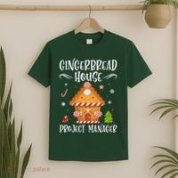 Gingerbread House Project Manager Baking Xmas Pajamas T-Shirt thumb 2