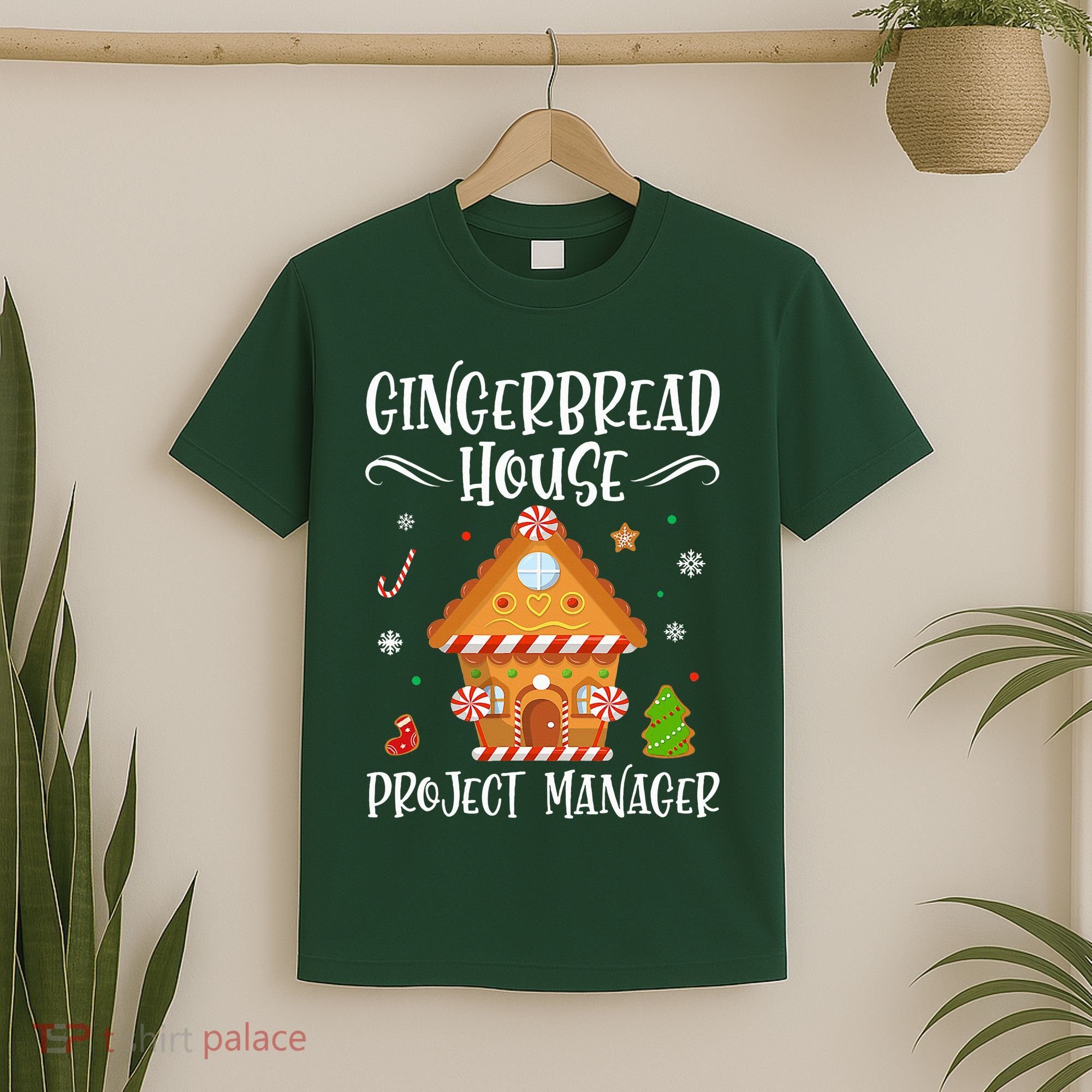 Gingerbread House Project Manager Baking Xmas Pajamas T-Shirt