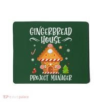 Gingerbread House Project Manager Baking Xmas Pajamas Mousepad thumb 0