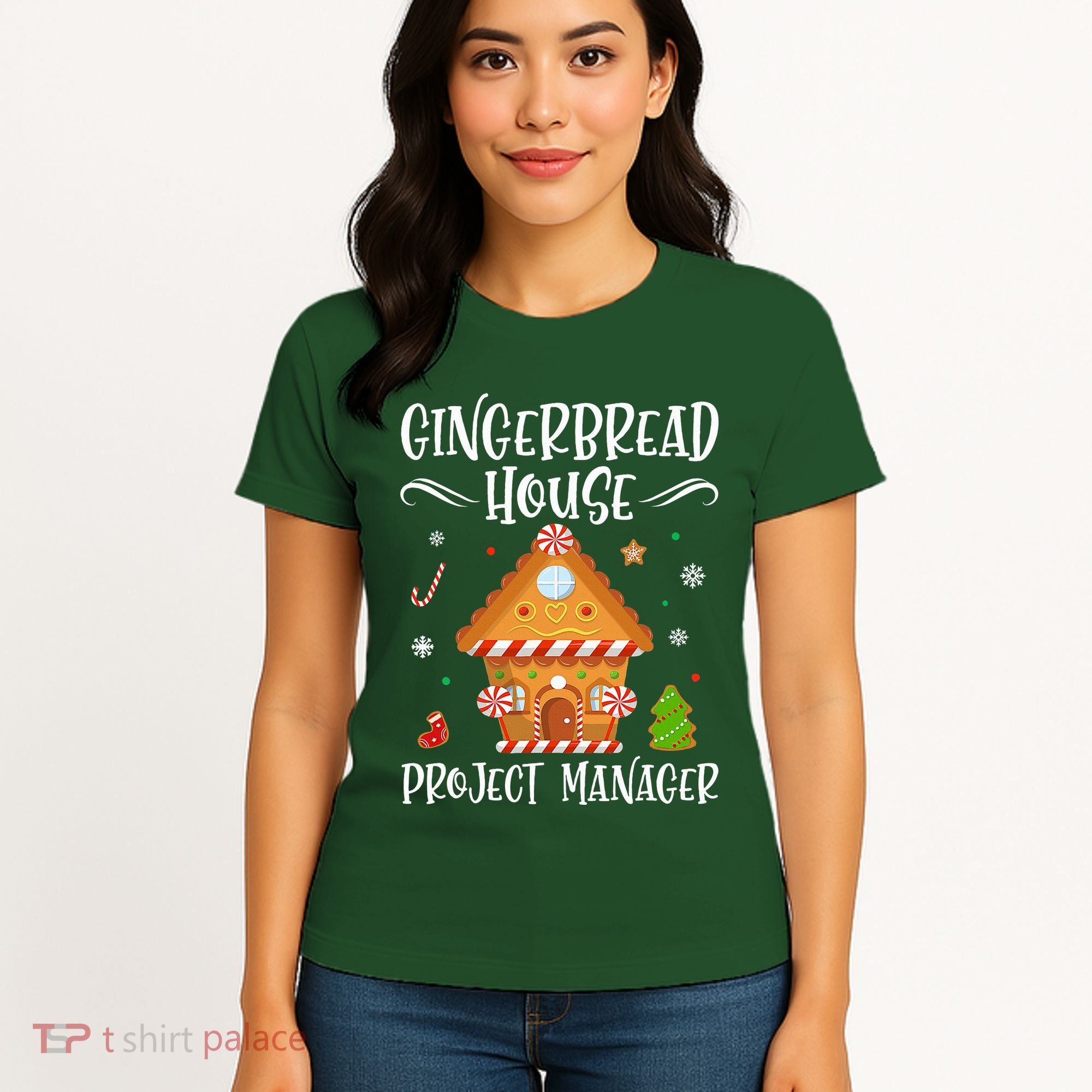 Gingerbread House Project Manager Baking Xmas Pajamas Women's T-Shirt
