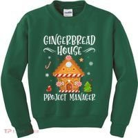 Gingerbread House Project Manager Baking Xmas Pajamas Kids Sweatshirt thumb 0