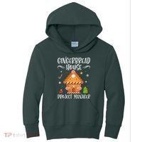 Gingerbread House Project Manager Baking Xmas Pajamas Kids Hoodie thumb 0