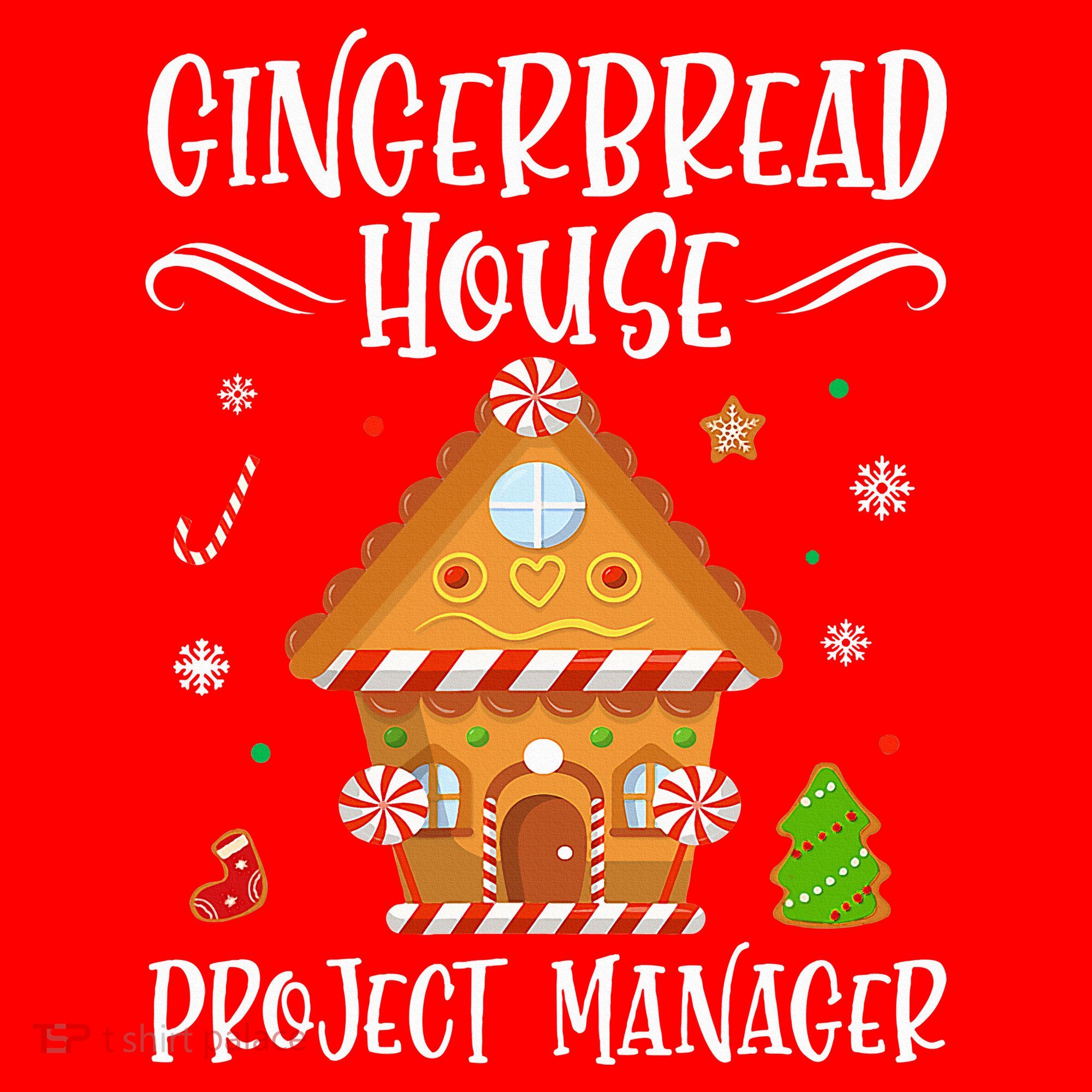 Gingerbread House Project Manager Baking Xmas Pajamas Santa Hat