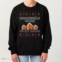 Gingerbread House Project Manager – Xmas Holiday Baking Women's Sweatshirt thumb 0