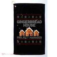 Gingerbread House Project Manager – Xmas Holiday Baking Golf Towel thumb 0