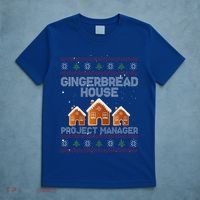 Gingerbread House Project Manager – Xmas Holiday Baking T-Shirt thumb 5