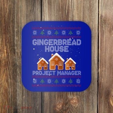 Gingerbread House Project Manager – Xmas Holiday Baking Coaster