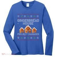 Gingerbread House Project Manager – Xmas Holiday Baking Women's Long Sleeve Shirt thumb 0