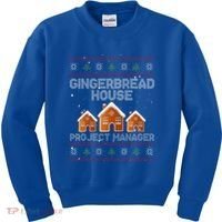 Gingerbread House Project Manager – Xmas Holiday Baking Kids Sweatshirt thumb 0