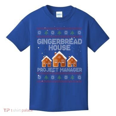 Gingerbread House Project Manager – Xmas Holiday Baking Kids T-Shirt