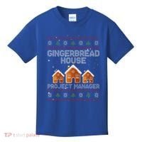 Gingerbread House Project Manager – Xmas Holiday Baking Kids T-Shirt thumb 0