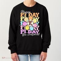 Groovy Happy Pi Day 3.14 Math Teacher Daisy Flower Women's Sweatshirt thumb 0