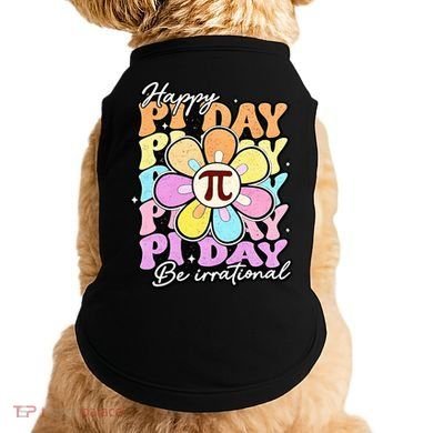 Groovy Happy Pi Day 3.14 Math Teacher Daisy Flower Doggie Tank