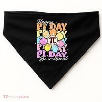 Groovy Happy Pi Day 3.14 Math Teacher Daisy Flower USA-Made Doggie Bandana thumb 0