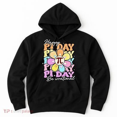 Groovy Happy Pi Day 3.14 Math Teacher Daisy Flower Hoodie