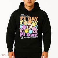 Groovy Happy Pi Day 3.14 Math Teacher Daisy Flower Hoodie thumb 2