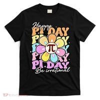 Groovy Happy Pi Day 3.14 Math Teacher Daisy Flower T-Shirt thumb 0