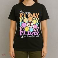 Groovy Happy Pi Day 3.14 Math Teacher Daisy Flower T-Shirt thumb 4