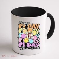 Groovy Happy Pi Day 3.14 Math Teacher Daisy Flower Coffee Mug thumb 1