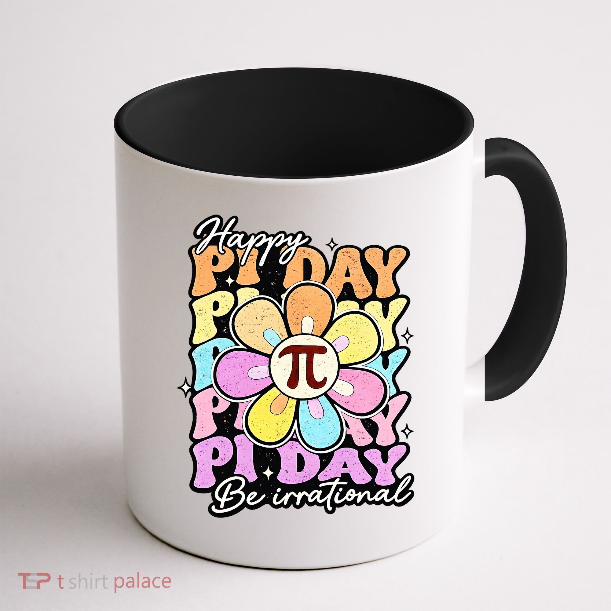 Groovy Happy Pi Day 3.14 Math Teacher Daisy Flower Coffee Mug