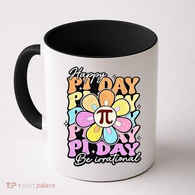 Groovy Happy Pi Day 3.14 Math Teacher Daisy Flower Coffee Mug