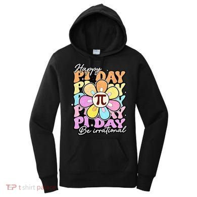 Groovy Happy Pi Day 3.14 Math Teacher Daisy Flower Women's Hoodie