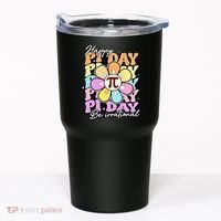 Groovy Happy Pi Day 3.14 Math Teacher Daisy Flower Tumbler thumb 0