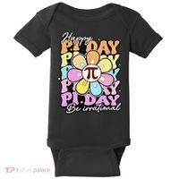Groovy Happy Pi Day 3.14 Math Teacher Daisy Flower Baby Bodysuit thumb 0
