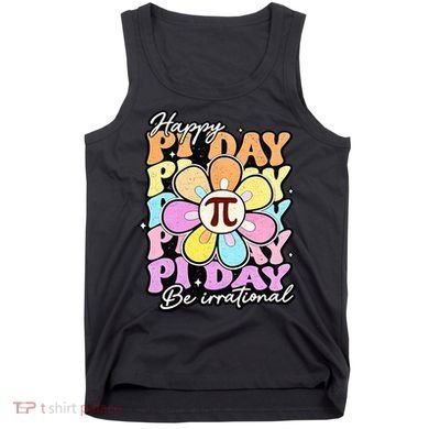 Groovy Happy Pi Day 3.14 Math Teacher Daisy Flower Tank Top