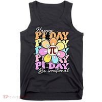 Groovy Happy Pi Day 3.14 Math Teacher Daisy Flower Tank Top thumb 0