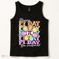 Groovy Happy Pi Day 3.14 Math Teacher Daisy Flower Tank Top thumb 2