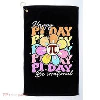 Groovy Happy Pi Day 3.14 Math Teacher Daisy Flower Golf Towel thumb 0