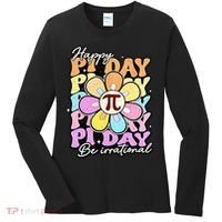Groovy Happy Pi Day 3.14 Math Teacher Daisy Flower Women's Long Sleeve Shirt thumb 0