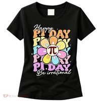 Groovy Happy Pi Day 3.14 Math Teacher Daisy Flower Women's T-Shirt thumb 0