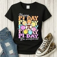 Groovy Happy Pi Day 3.14 Math Teacher Daisy Flower Women's T-Shirt thumb 3